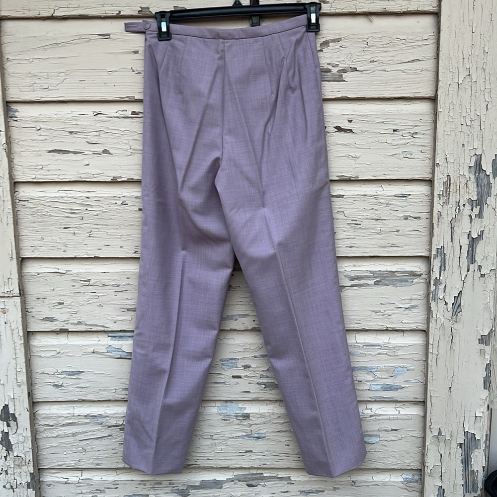 Pendleton Pinstriped Virgin Wool Purple Slacks Of… - image 8